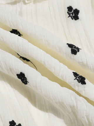 Monochrome Petals Mini Dress