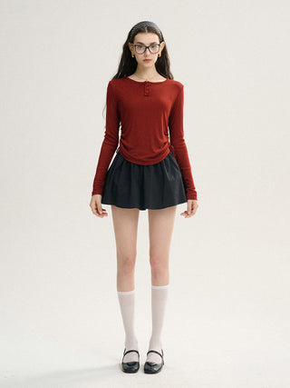 Noir Flare Mini Skirt