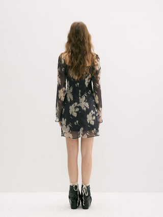 Noirvelle Rosette Mini Dress