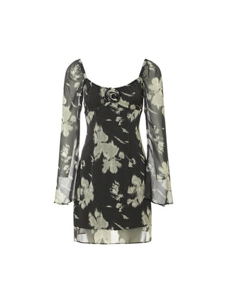 Noirvelle Rosette Mini Dress