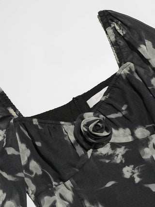Noirvelle Rosette Mini Dress