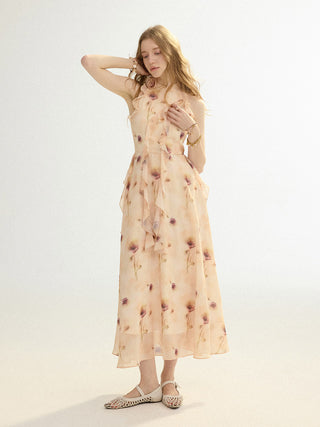 Nuaz Ruffle Maxi Dress