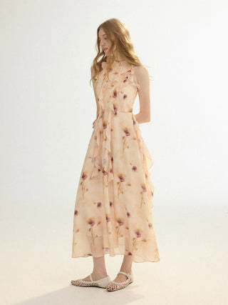 Nuaz Ruffle Maxi Dress