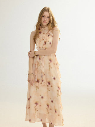 Nuaz Ruffle Maxi Dress