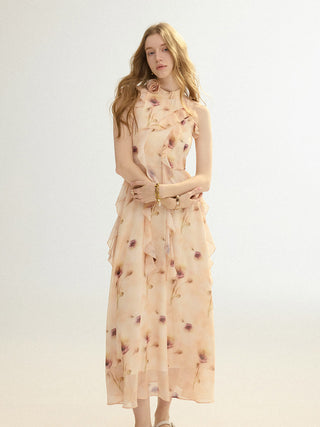 Nuaz Ruffle Maxi Dress
