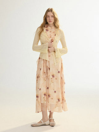 Nuaz Ruffle Maxi Dress
