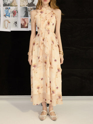 Nuaz Ruffle Maxi Dress