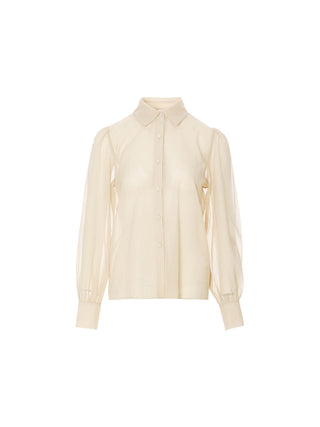 Nudi Beige Sheer Blouse