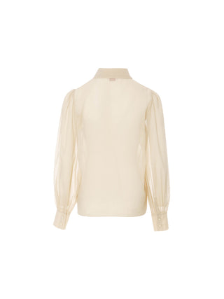 Nudi Beige Sheer Blouse