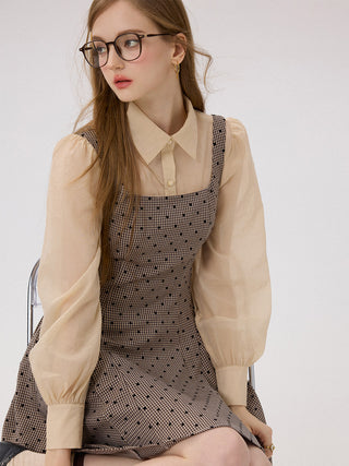Nudi Beige Sheer Blouse