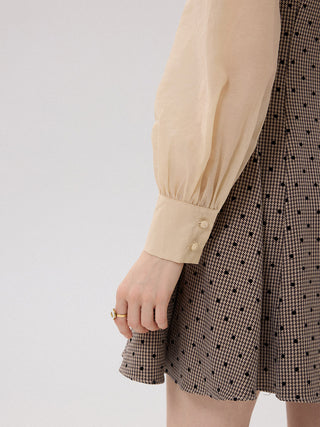 Nudi Beige Sheer Blouse