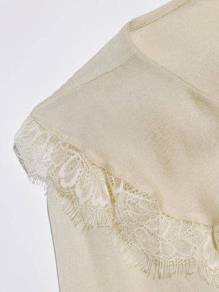 Oat Lace Blouse Set