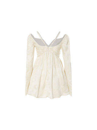 Opaline Jacquard Flare Blouse