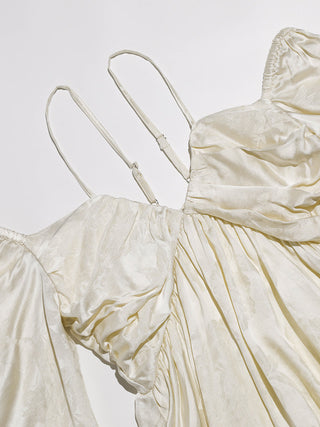 Opaline Jacquard Flare Blouse