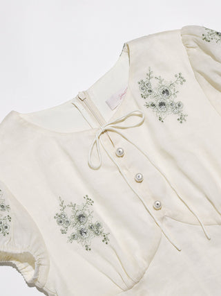 Ophelia Embroidered Mini Dress