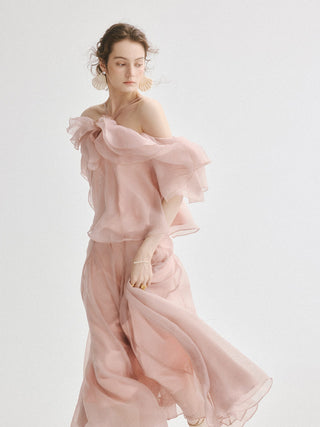 Orchid Ruffle Blouse