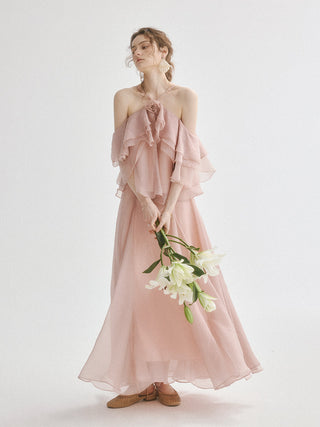 Orchid Tie Maxi Skirt