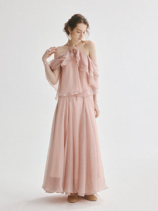 Orchid Tie Maxi Skirt