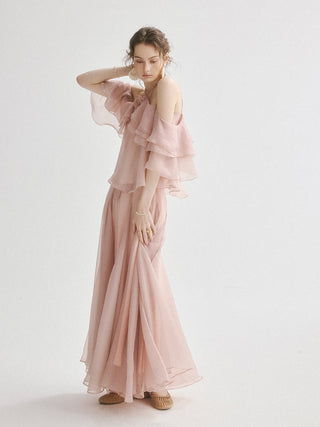 Orchid Tie Maxi Skirt