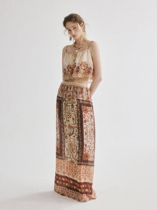 Oriental Maxi Skirt