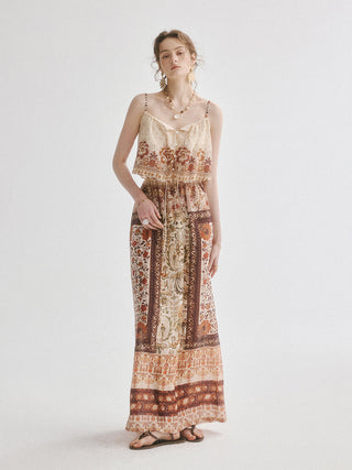 Oriental Maxi Skirt