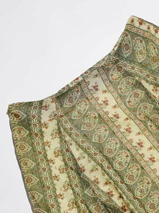 Paisley Asymmetric Maxi Skirt