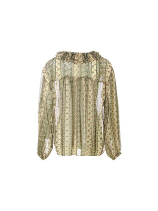 Paisley Ruffle Blouse Set