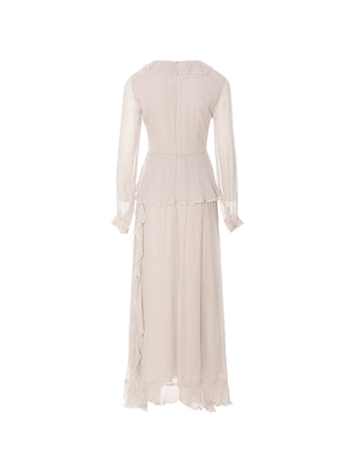 Pale Rose Ruffle Maxi Dress