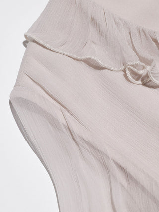 Pale Rose Ruffle Maxi Dress