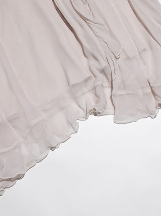 Pale Rose Ruffle Maxi Dress