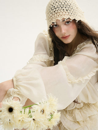 Panna Ruffle Blouse Set