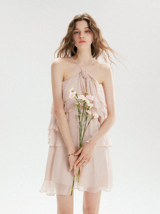 Pastel Ruffle Tiered Mini Dress