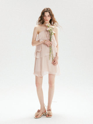 Pastel Ruffle Tiered Mini Dress