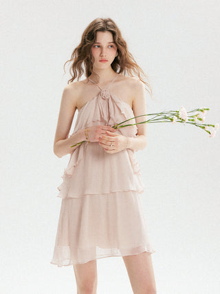 Pastel Ruffle Tiered Mini Dress