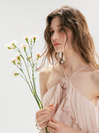 Pastel Ruffle Tiered Mini Dress