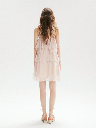 Pastel Ruffle Tiered Mini Dress