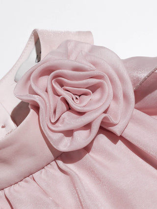 Peach Pink Halter Neck Blouse