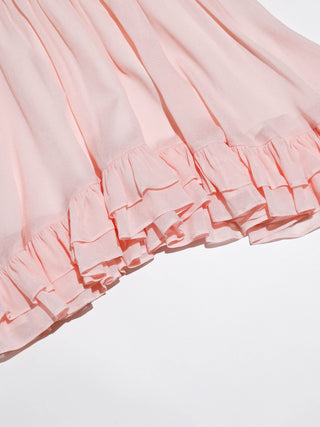 Peach Sorbet Ruffle Mini Dress