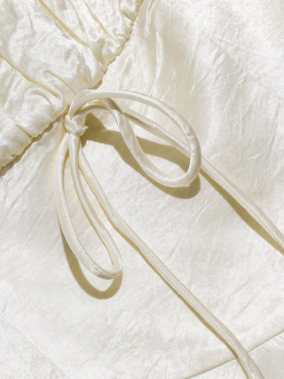 Pearl Glow Ribbon Mini Dress