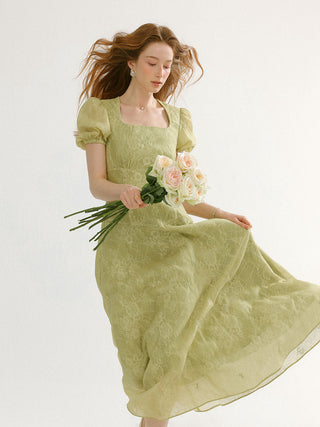 Peridot Lace Long Dress