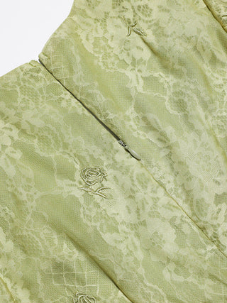 Peridot Lace Long Dress