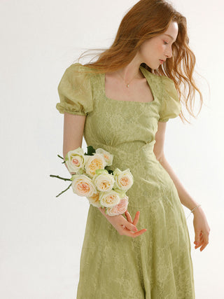 Peridot Lace Long Dress