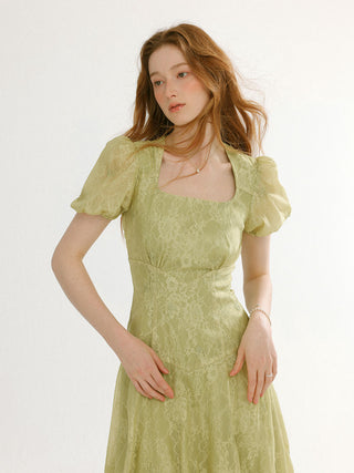 Peridot Lace Long Dress