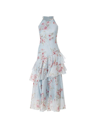 Periwinkle Halterneck Maxi Dress
