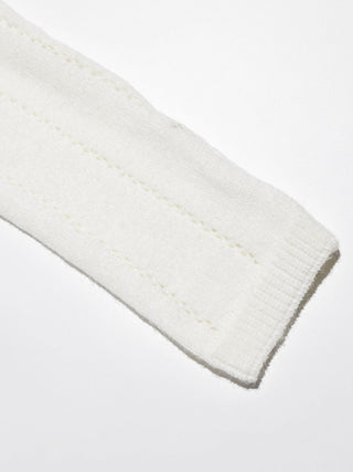 Pointelle Ribbon Knit Cardigan