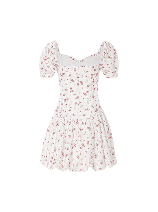 Pop Flower Balloon Mini Dress