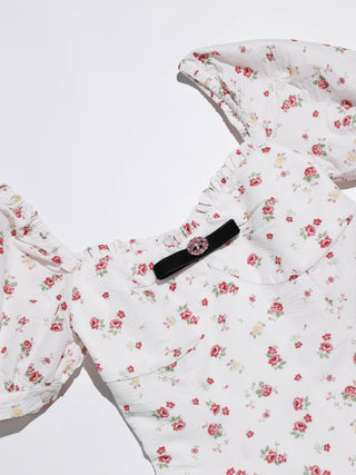 Pop Flower Balloon Mini Dress