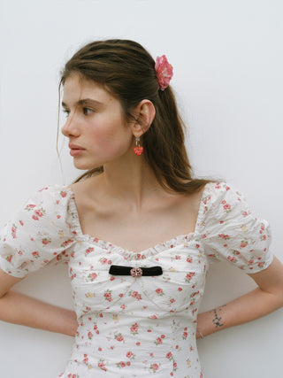 Pop Flower Balloon Mini Dress