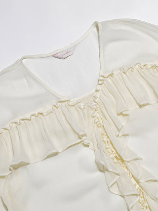 Porcelain Sheer Blouse Set