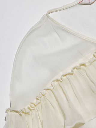 Porcelain Sheer Blouse Set